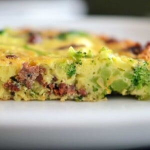This easy paleo frittata is the perfect way to use up leftovers! If you're looking for a simple weeknight dinner, you can cook up a frittata!