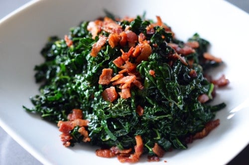 Quick and Simple Stir-Fried Kale and Bacon - Nom Nom Paleo®