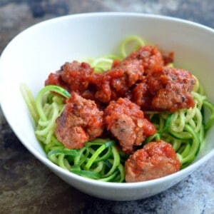 Zucchini Spaghetti (Zoodles!) & Meatballs by Michelle Tam / Nom Nom Paleo