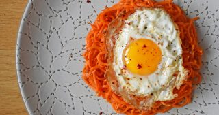 Sweet Potato Hash with Fried Eggs by Michelle Tam / Nom Nom Paleo
