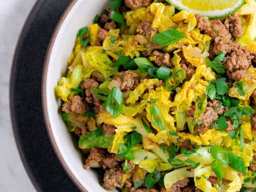 Cabbage Pea Fry Recipe - Tamil Nadu Style Coffee and Beef Stir Fry