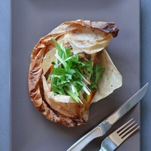 Fish en Papillote (in Parchment) with Citrus, Ginger, & Shiitake by Michelle Tam / Nom Nom Paleo https://nomnompaleo.com