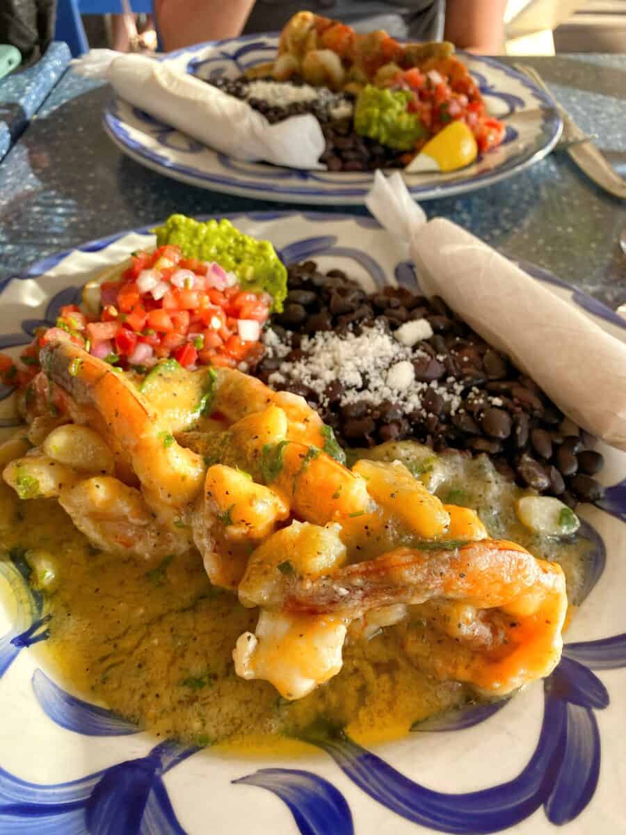 A platter of gluten-free Mexican food at Frida's Maui