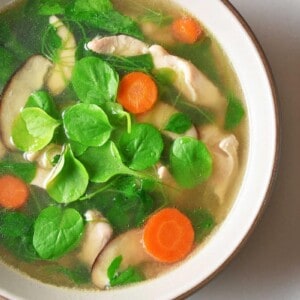 This Whole30-friendly Watercress & Chicken Soup is an adaption of my mom’s recipe that can be prepared in just minutes with grocery store staples!