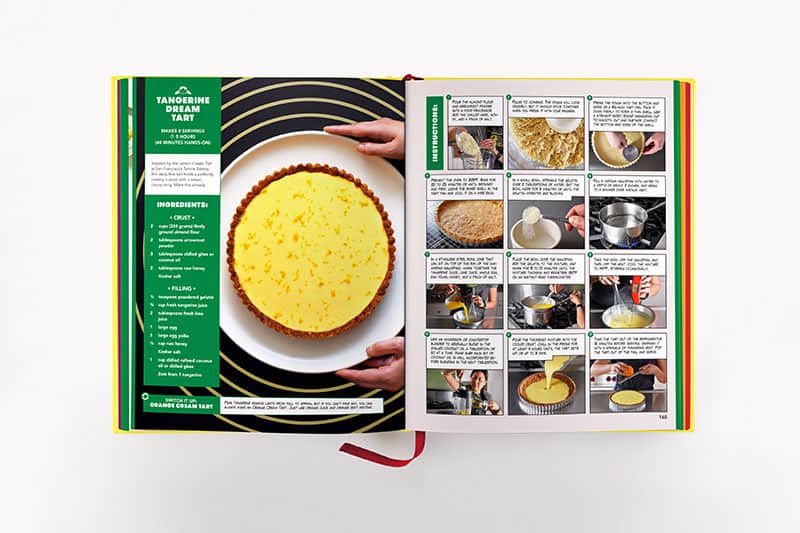 A photo of the Tangerine Dream Tart recipe layout from Ready or Not! 150+ Make-Ahead, Make-Over, and Make-Now Recipes by Nom Nom Paleo
