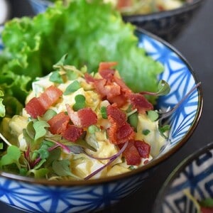 Bacon Deviled Egg Salad by Michelle Tam https://nomnompaleo.com