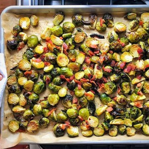 Roasted Brussels Sprouts and Bacon by Michelle Tam https://nomnompaleo.com