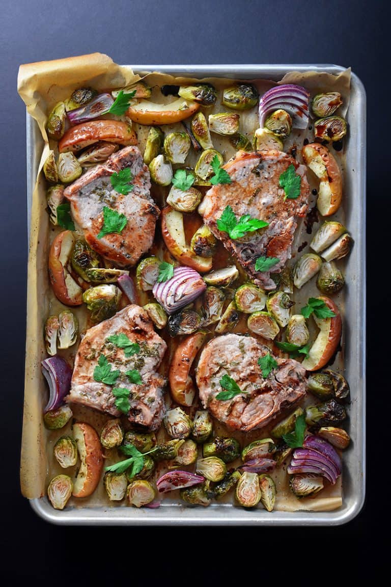 Quick One-Pan Wonder: Juicy Sheet Pan Pork Chops &amp; Veggies