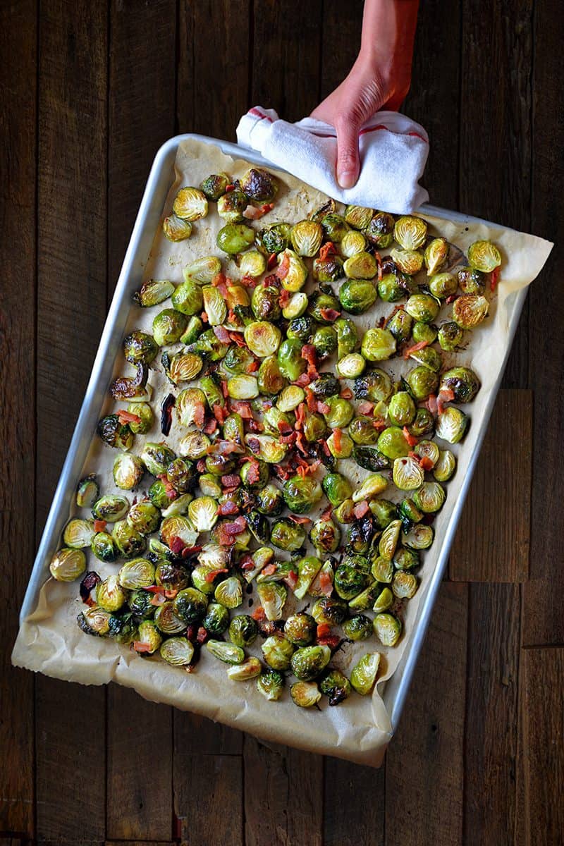 Whole30 Day 21: Roasted Brussels Sprouts + Bacon by Michelle Tam / Nom Nom Paleo https://nomnompaleo.com