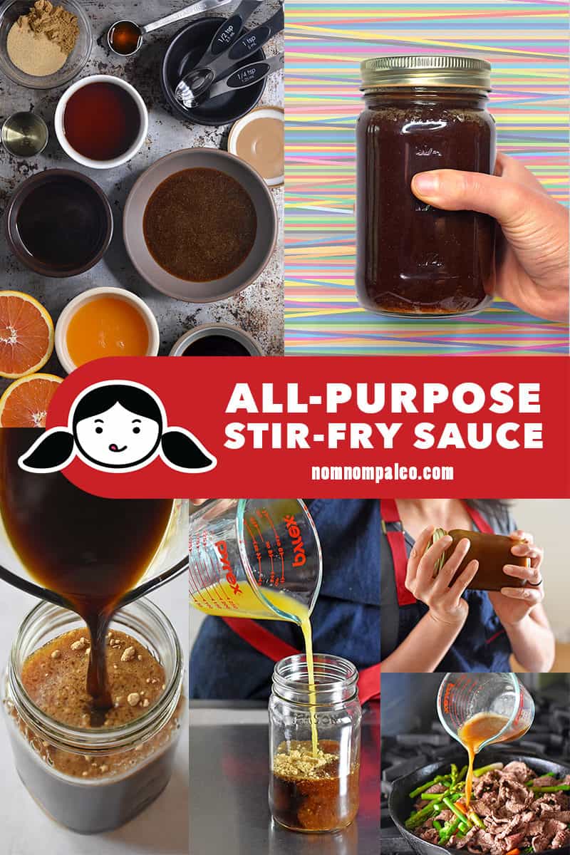 A collage of the cooking steps for how to make All-Purpose Stir-Fry Sauce