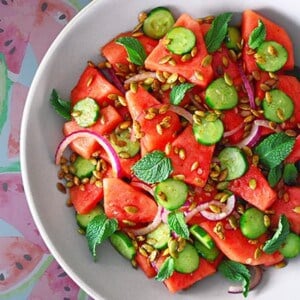 Mexican Watermelon Salad by Michelle Tam https://nomnompaleo.com
