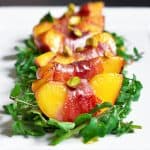 Watercress With Seared Prosciutto + Peaches by Michelle Tam https://nomnompaleo.com