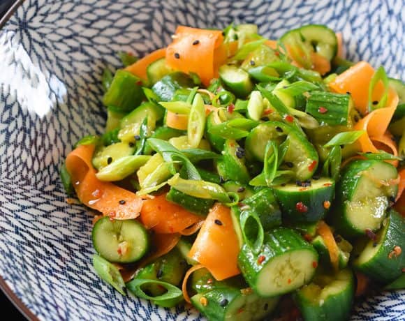 Smashed Cucumber and Carrot Salad by Michelle Tam https://nomnompaleo.com