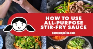 A collage of the different dishes you can make with Nom Nom Paleo's All-Purpose Stir-Fry Sauce
