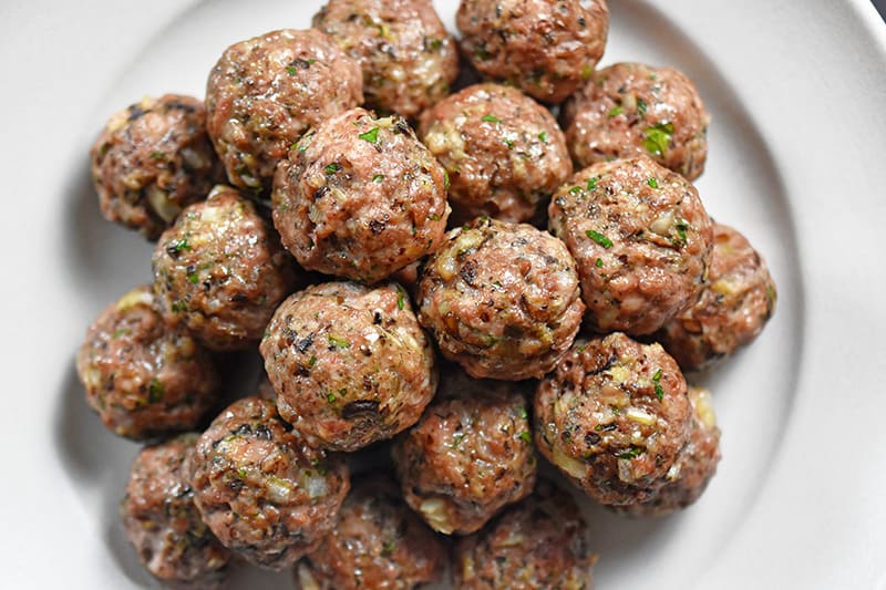 A big platter of Weeknight Meatballs.