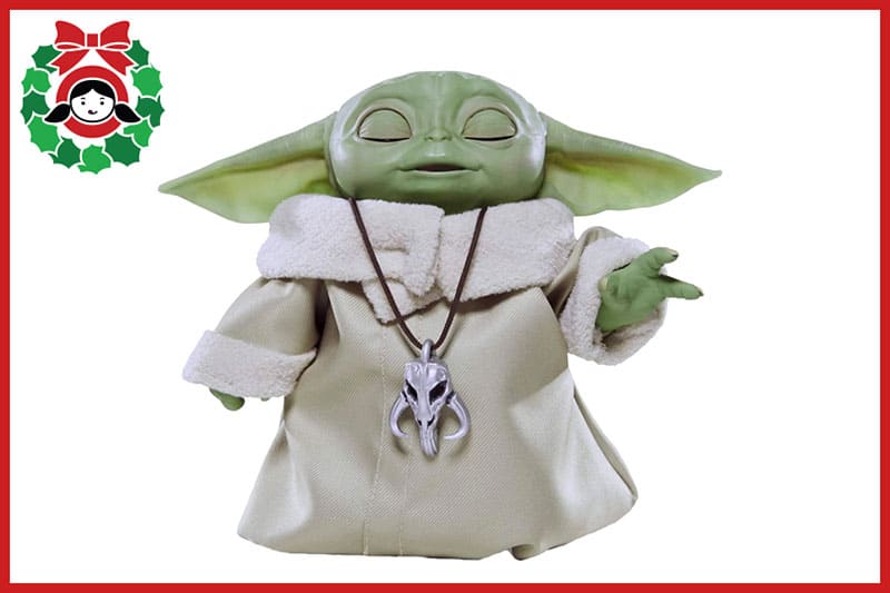 An animatronic Baby Yoda (a.k.a. The Child from Star Wars The Madnalorian), an item on the 2020 Holiday Gift Guide from Nom Nom Paleo