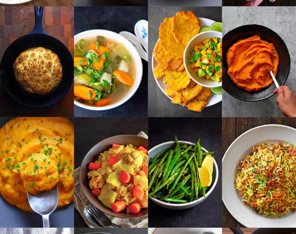 A collage of 16 Nom Nom paleo Whole30 Side dishes in a grid