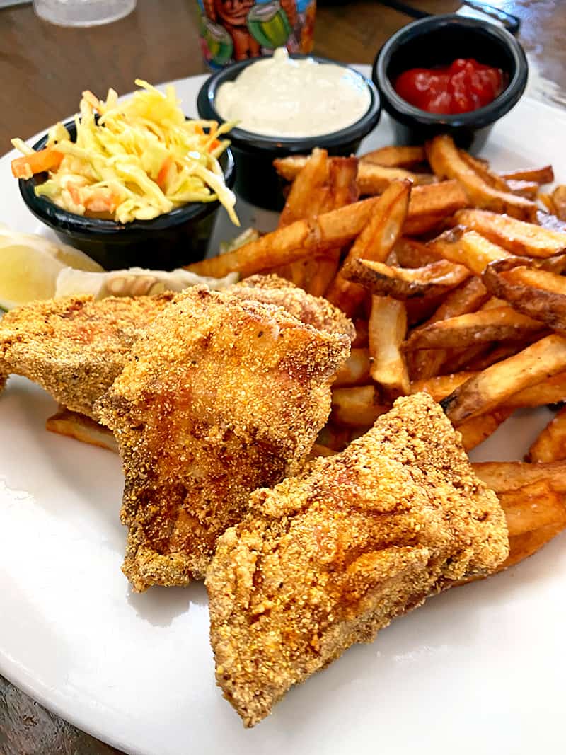 Gluten-free fish and chips at Foster's Kitchen on the Big Island