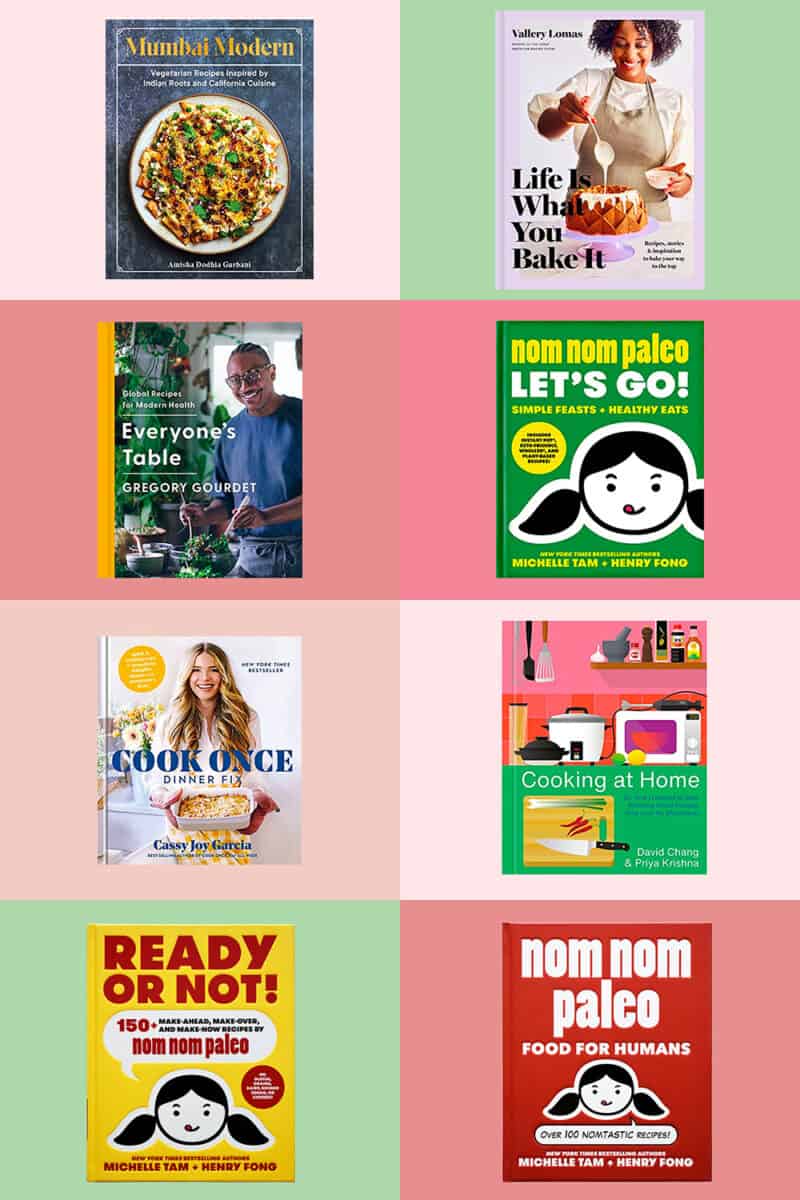 The eight cookbooks recommended on Nom Nom Paleo's Holiday Gift Guide 2021