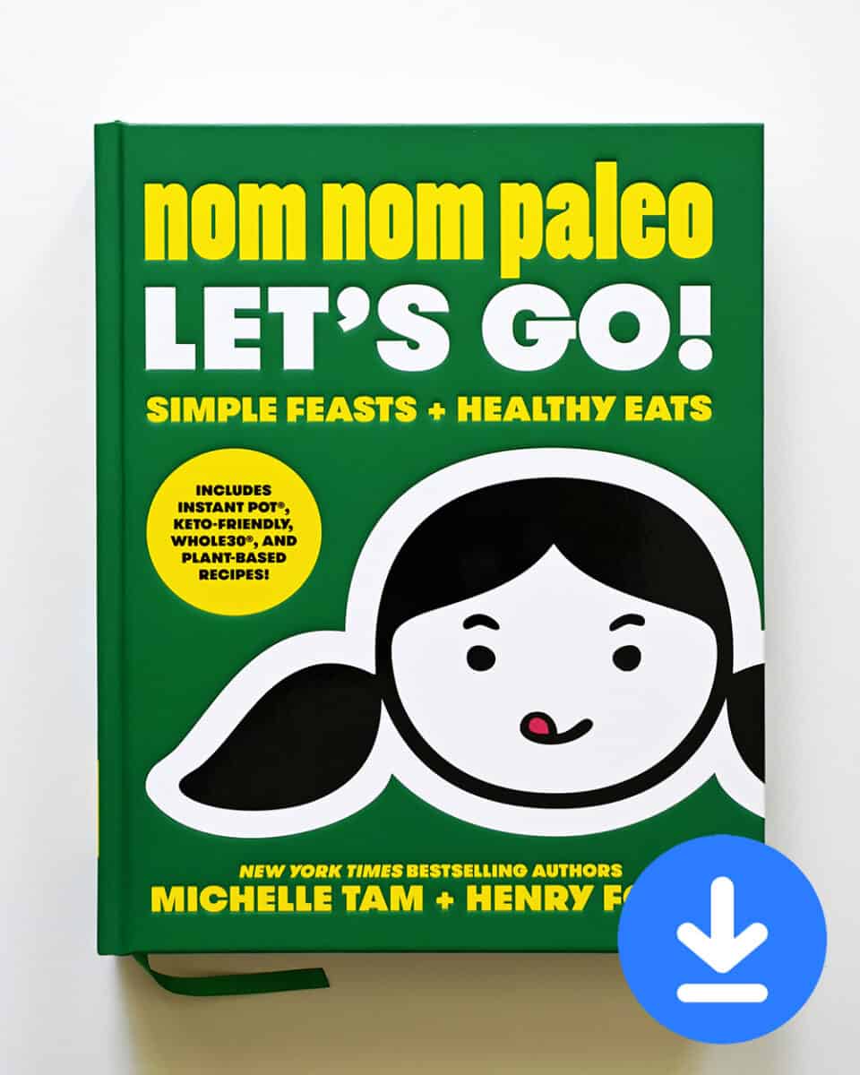 The front cover of the Nom Nom Paleo: Let's Go! cookbook
