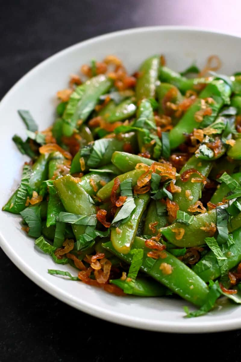 Fast Sugar Snap Peas with Basil, Mint, and LimeMichelle TamNom Nom Paleo®