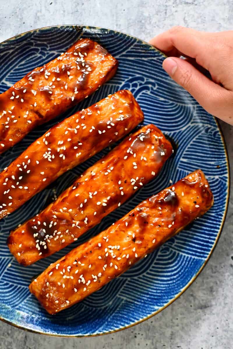 Air Fryer Salmon with Honey Sriracha Glaze (Gluten Free)Michelle TamNom Nom Paleo®