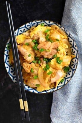 Oyakodon (Japanese Chicken and Egg Bowl) - Gluten Free, Whole30, Low