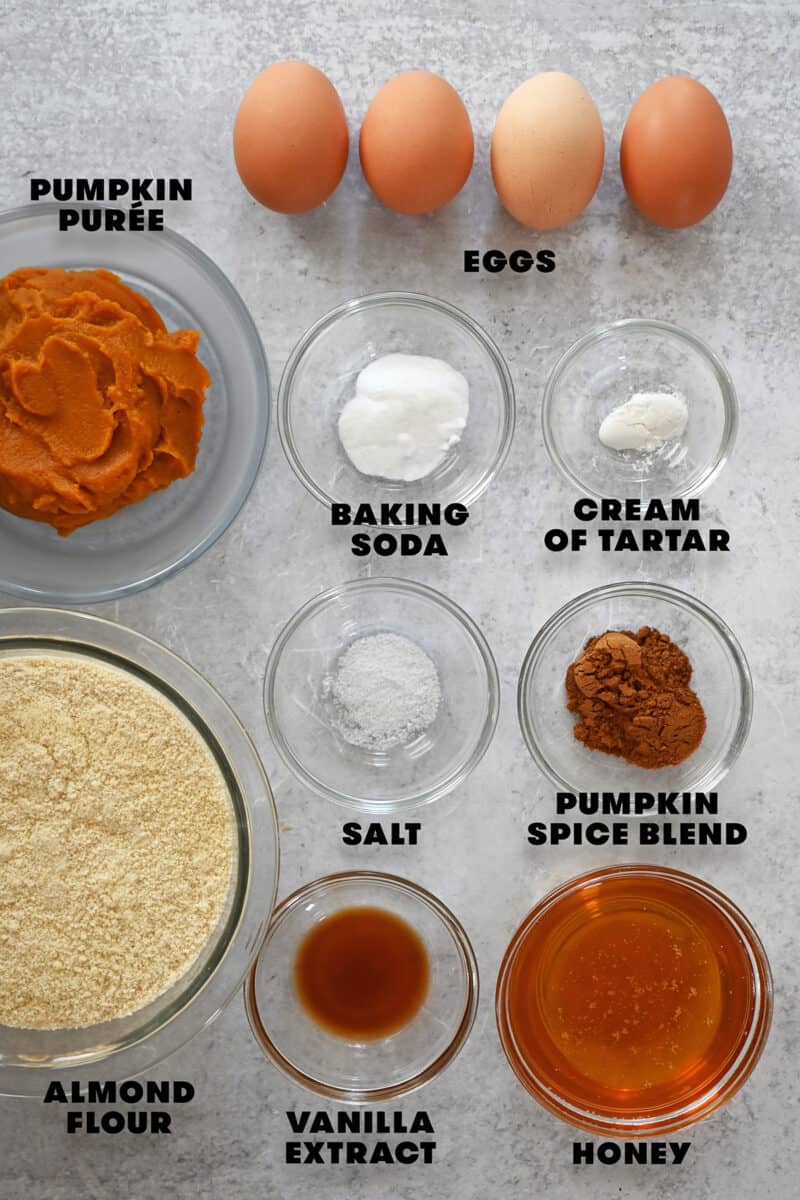 The raw ingredient to make paleo and gluten free pumpkin bars.
