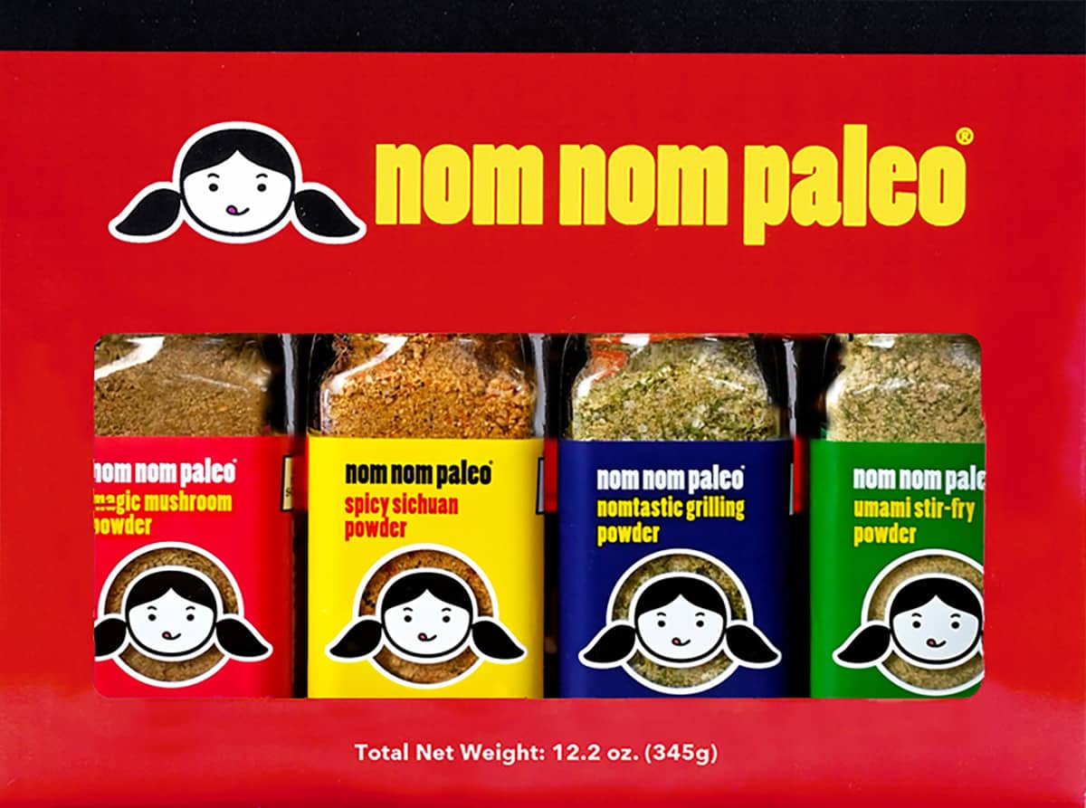 The gift set of Nom Nom Paleo spice blends.