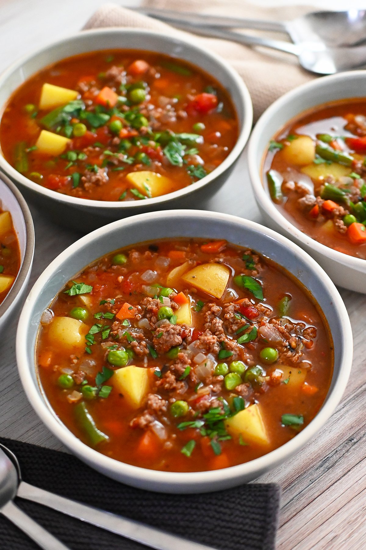 Ground Beef and Barley Soup - Closet Cooking A quick and easy ground beef  version of beef and barley soup with a tasty broth!