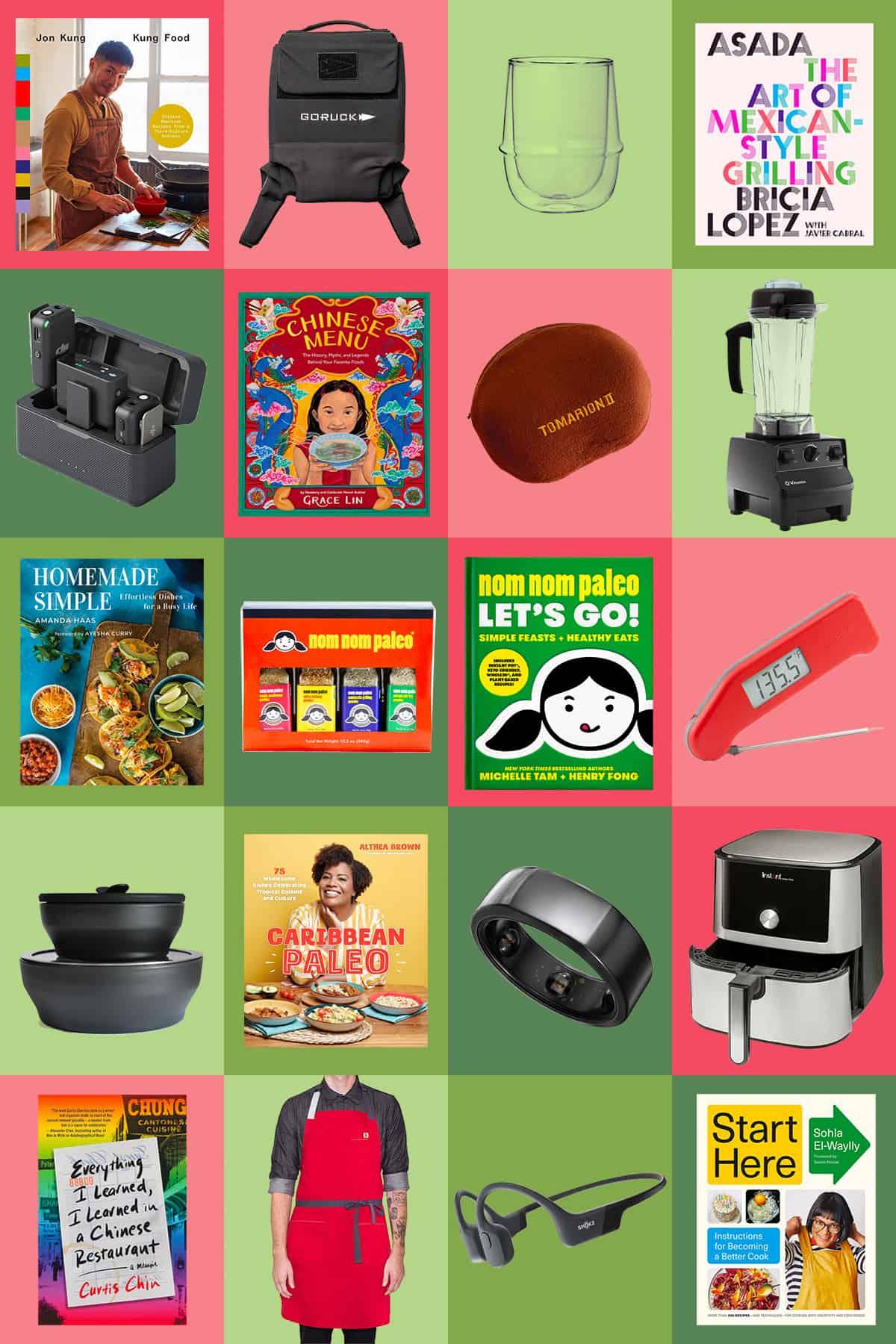 A collage of items featured in Nom Nom Paleo's 2023 holiday gift guide.