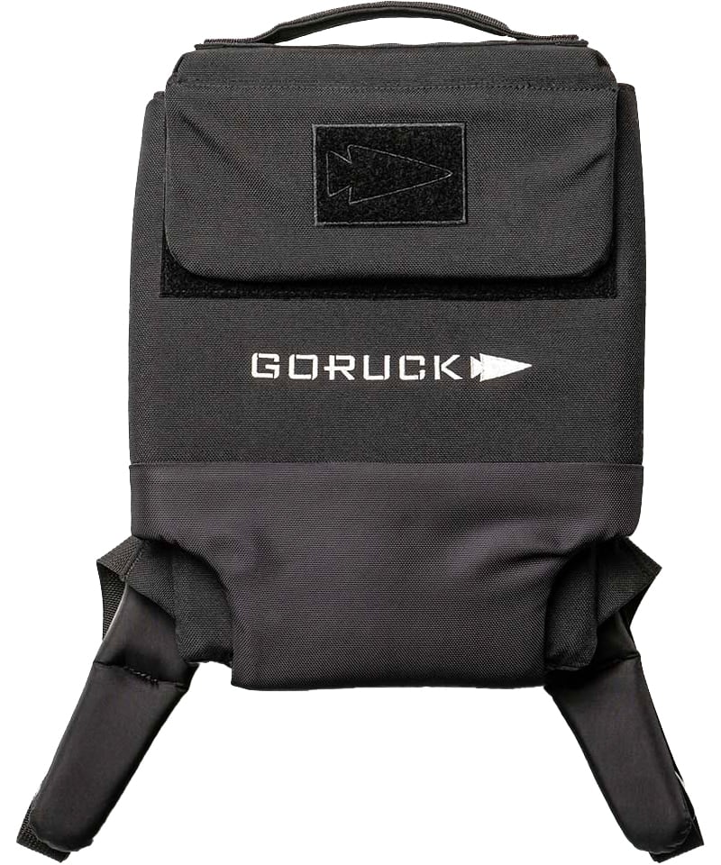 A GoRuck plate carrier in black.